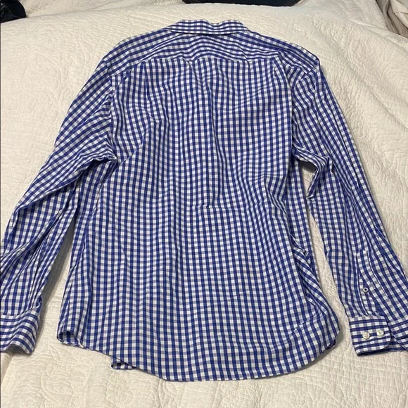 Charles Tyrwhitt Blue and White Casual Button Down Shirt - Picture 4 of 4